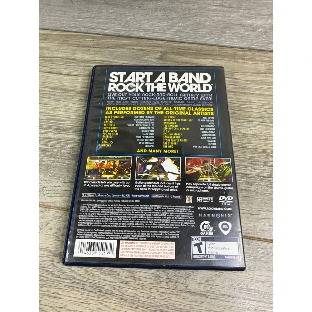 Rock Band Sony PlayStation 2 PS2 Game 2007 SLUS 21682 Complete with Manual