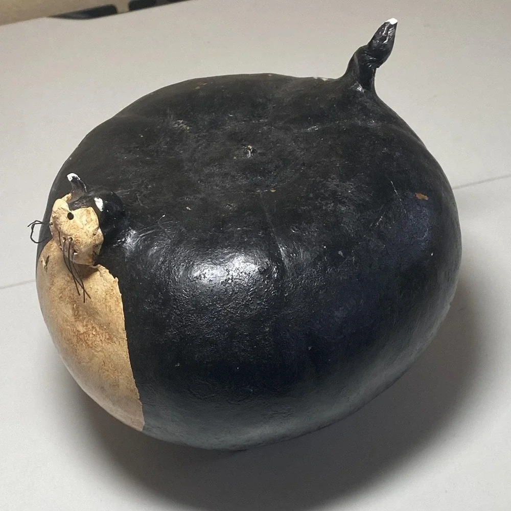 Fat Cat Gourd Art Cat/ Halloween Figurine 6