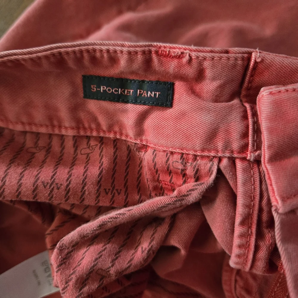 Vineyard Vines Red Mens 5 Pocket Pant 32 X 34