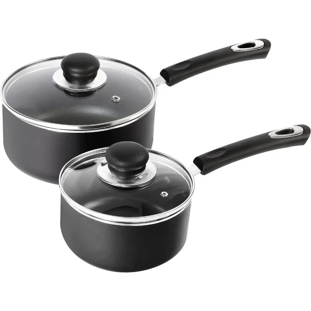 Nonstick1 and 2 Quart Multipurpose Pots Set with Lid Use for Kitchen