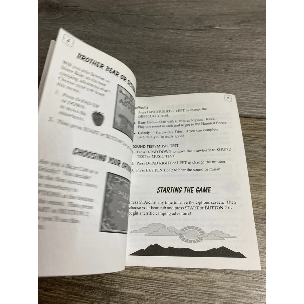 Sega Game Gear The Berenstain Bears Camping Adventure Instruction Manual 1994