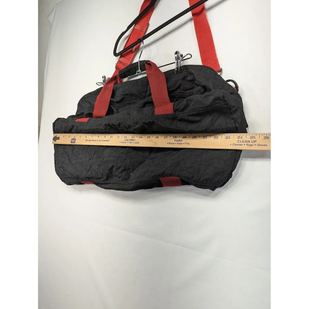 Black Duffel Bag with Red Straps Compass Bull Skull Logo Travel‎ Gym Carry-on
