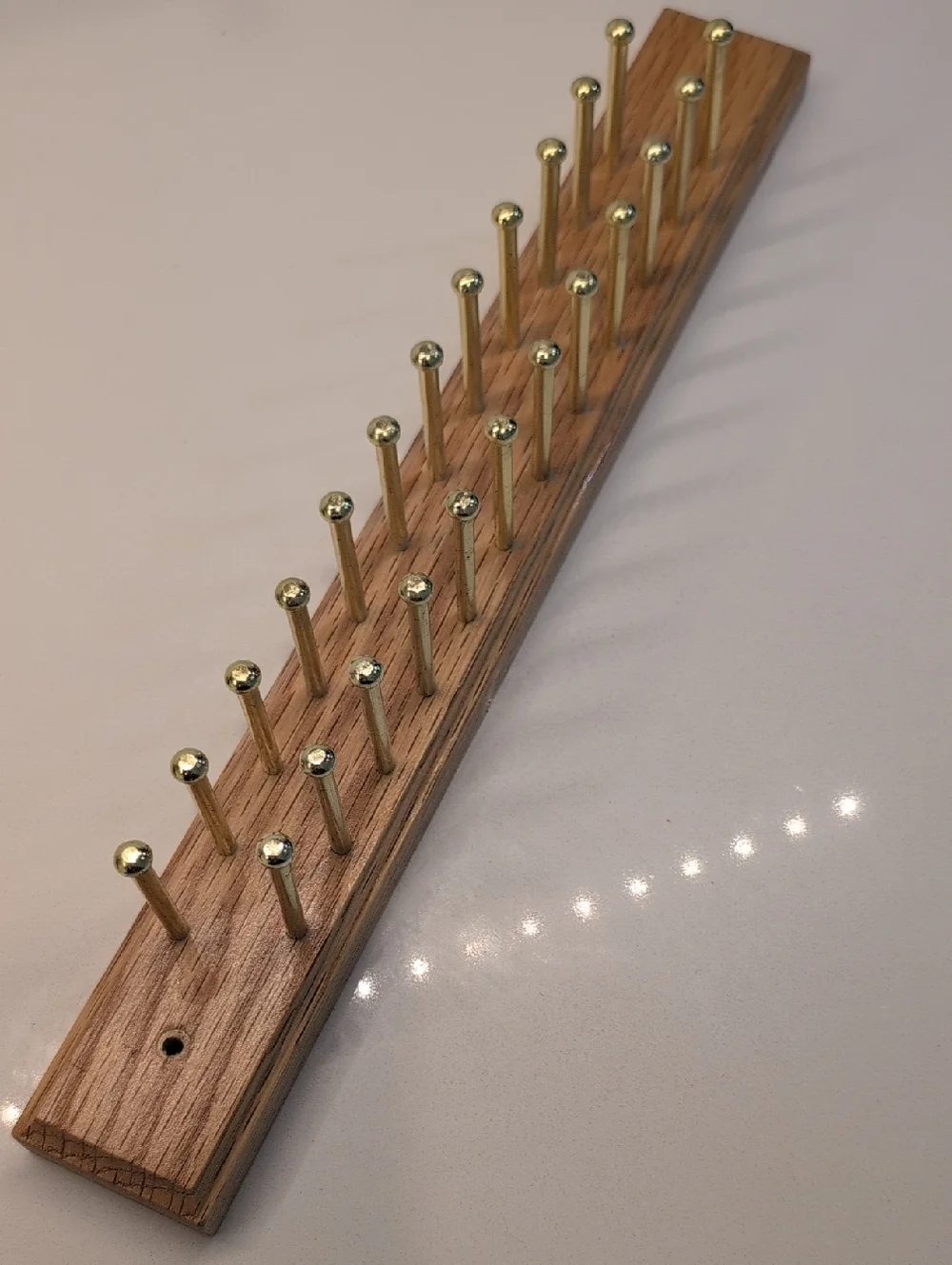 Vintage Brass And Wood Belt Or Necklaces Display