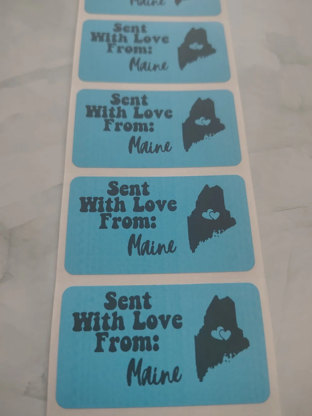 💙100 Maine- Shipping Labels Thermal Packaging Stickers 2.25