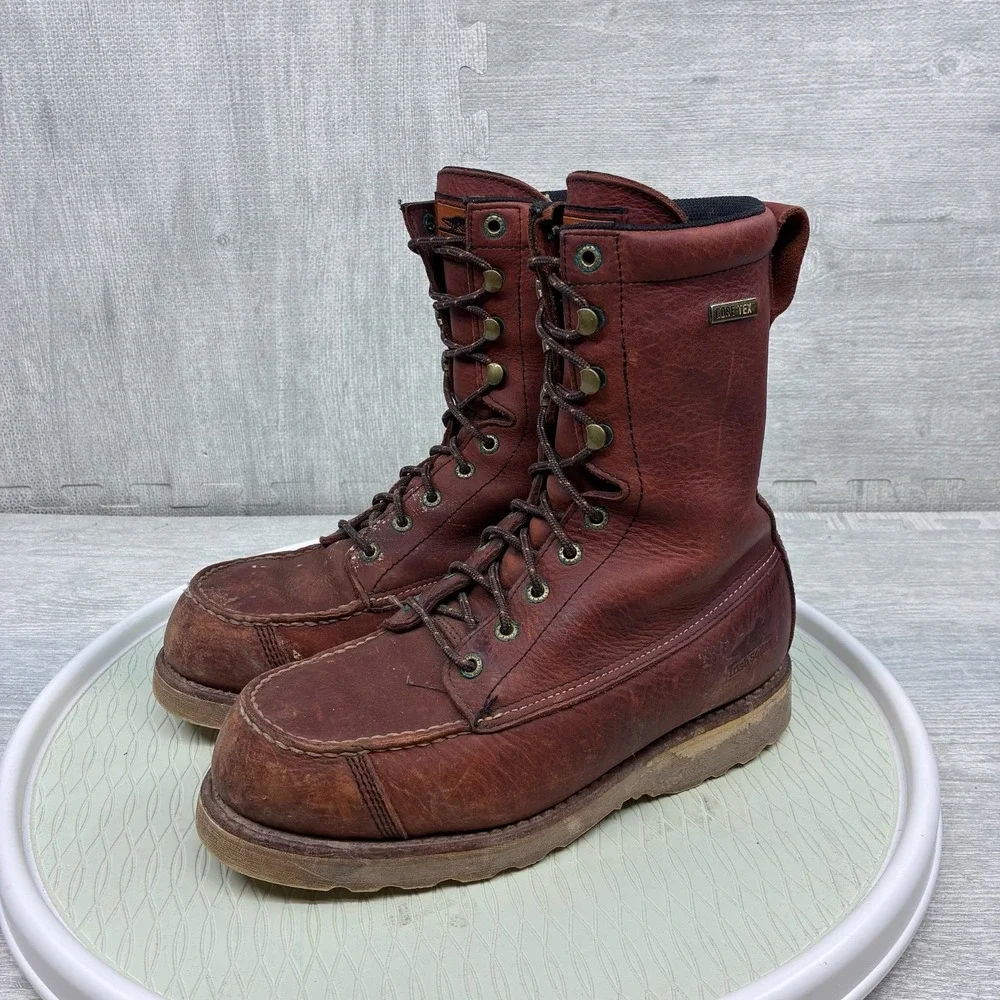 Red Wing Irish Setter Boots Mens 8 Brown Gore-Tex Waterproof Leather 847