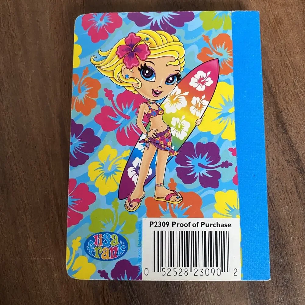 Lisa Frank Surfer Pocket Mini Compositions Notebook 4.5 x 3.25 80 Sheets