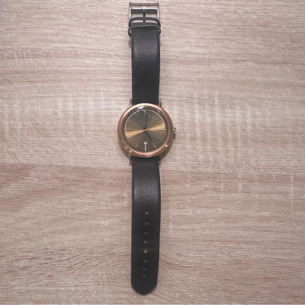 Ted Baker London Men’s Watch – Rose Gold Case & Genuine Leather Band