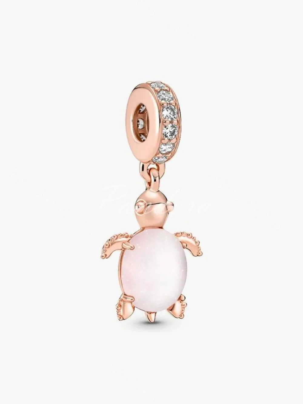 Pandora Murano Glass Pink Sea Turtle Dangle Charm