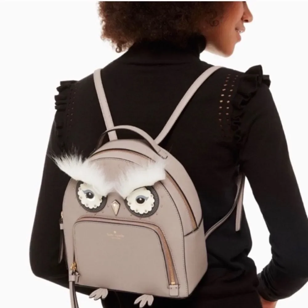❤️ kate spade owl leather backpack ❤️