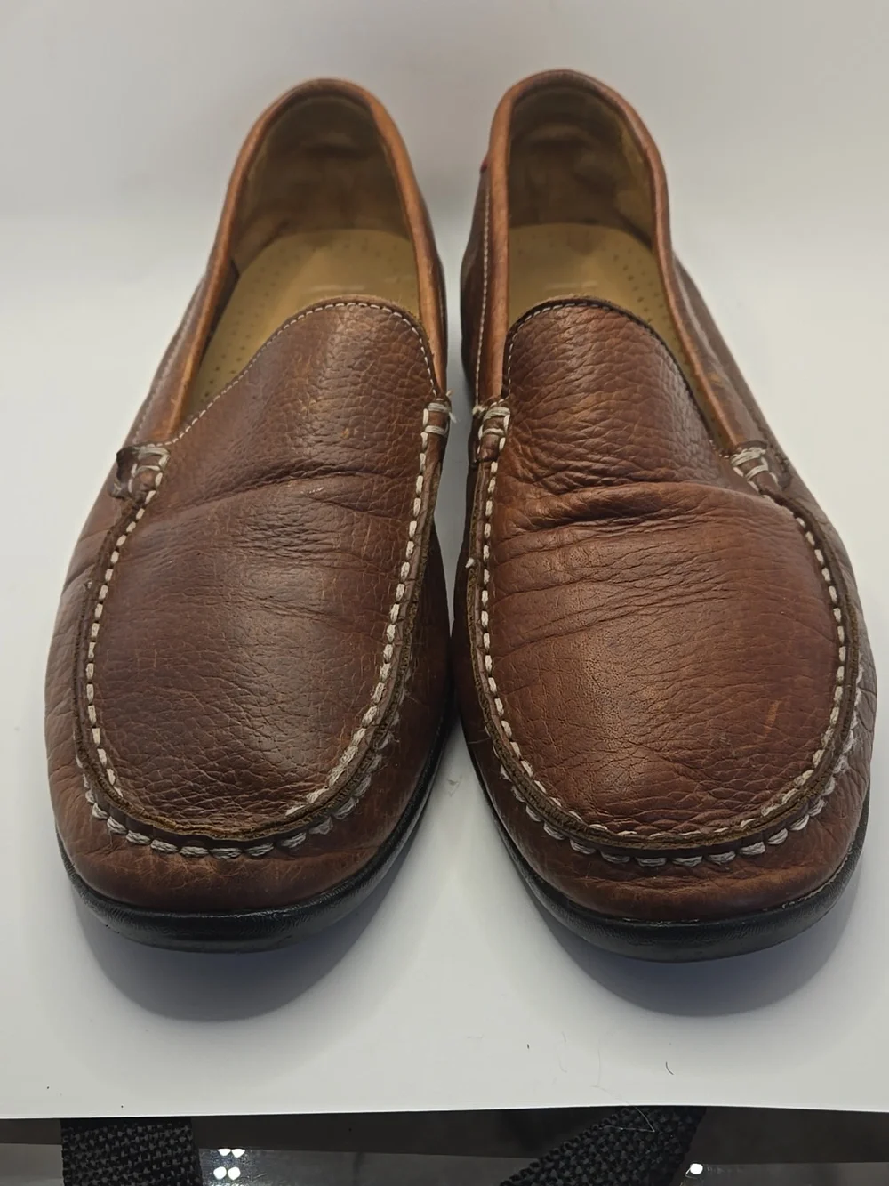 FootJoy Men's Club Casuals Brown Leather Slip-On Loafers Sz 10 Drivng Shoes Boho