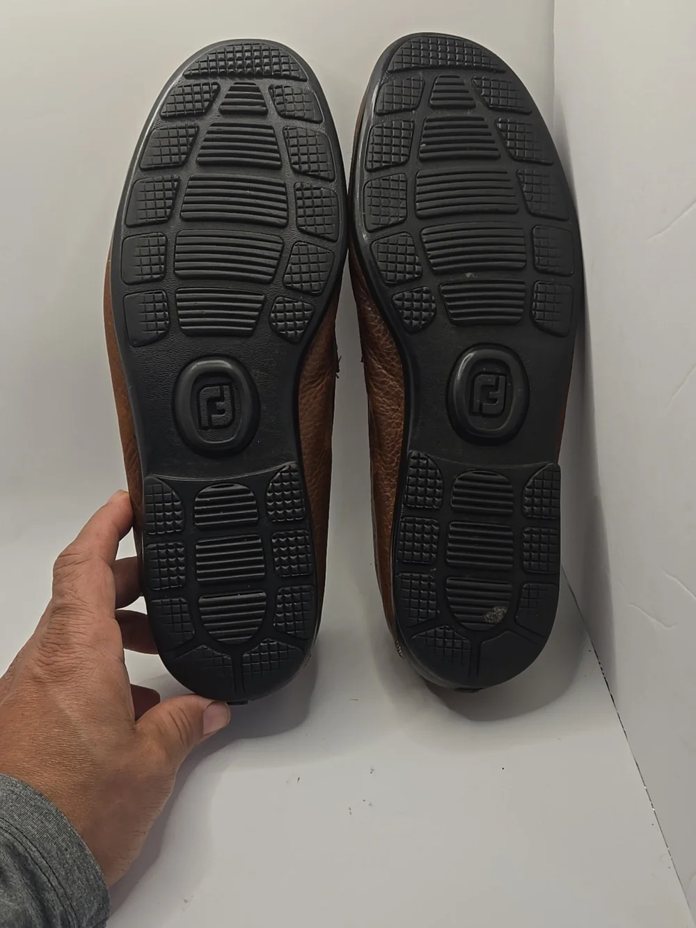 FootJoy Men's Club Casuals Brown Leather Slip-On Loafers Sz 10 Drivng Shoes Boho