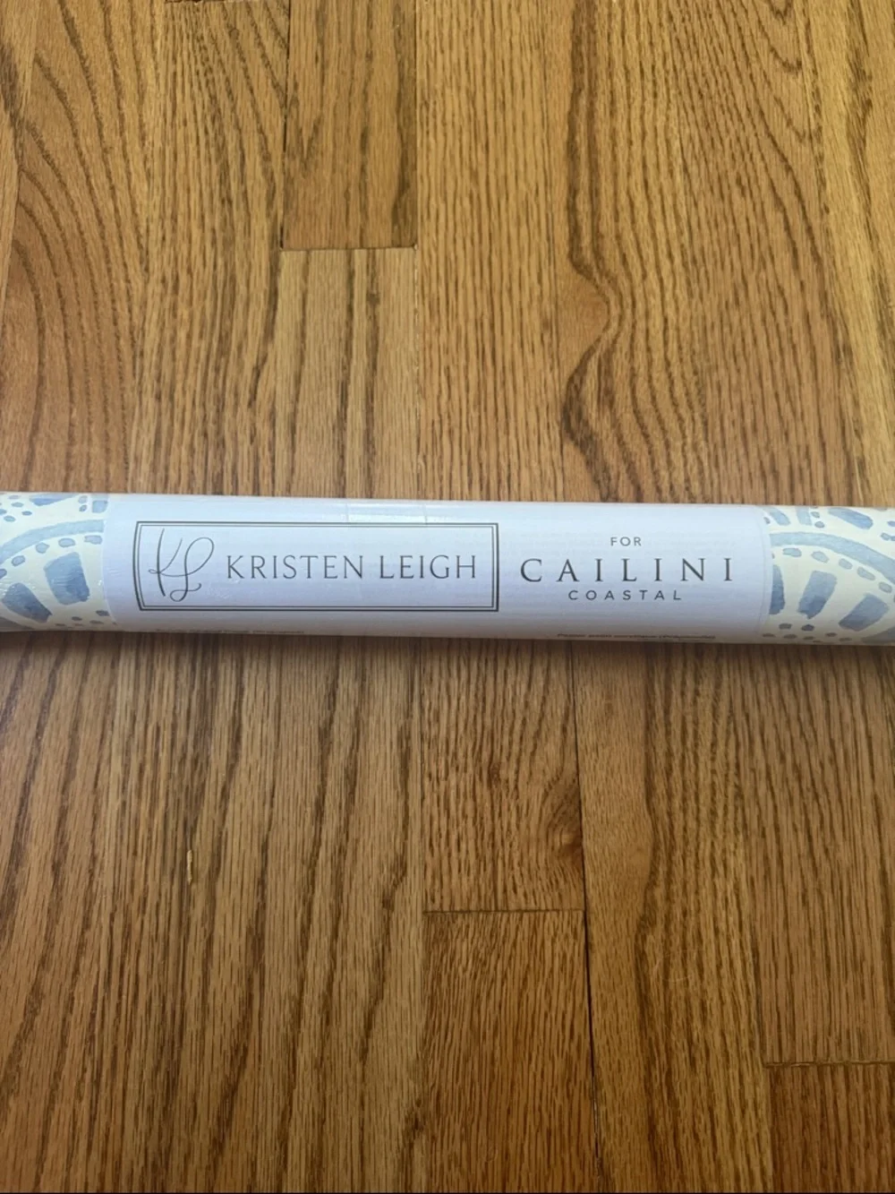 Cailini Coastal Riley Scallop Sky Blue Wallpaper