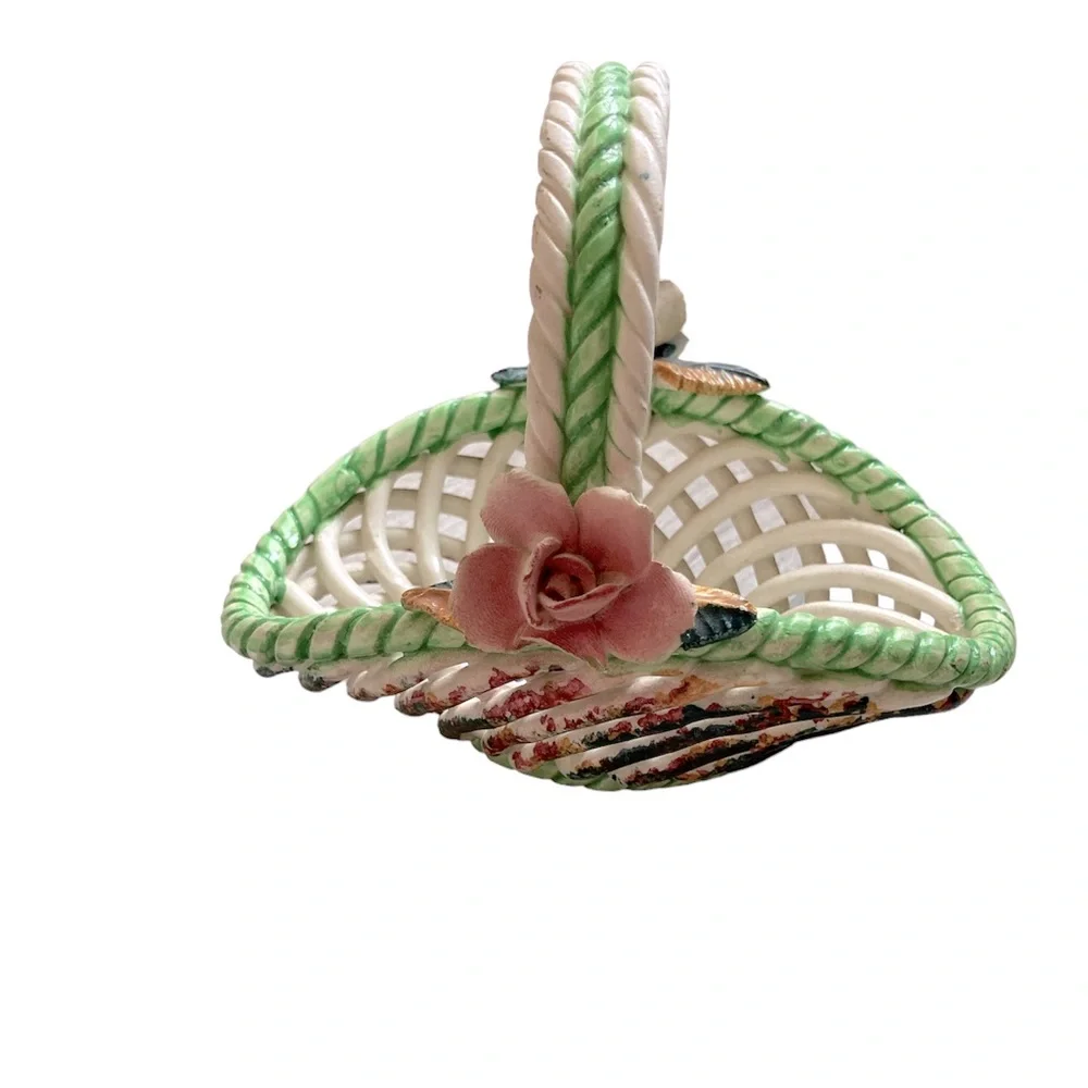 Vintage porcelain woven