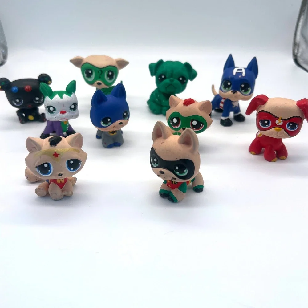 Littlest Pet Shop Lot 10 Customs Hand Painted LPS AS IS