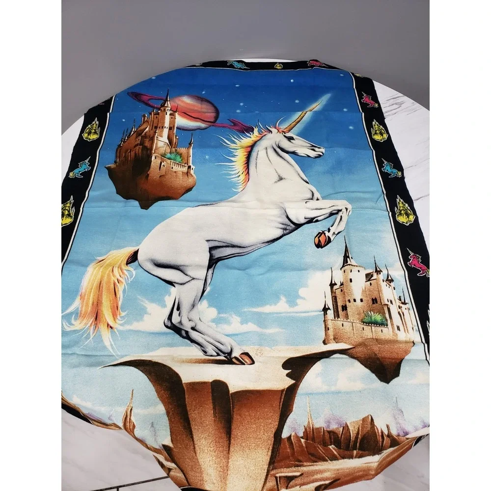 Vintage‎ Space Tapestry Psychedelic Unicorn Stoner Decor Hippie Celestial 70s