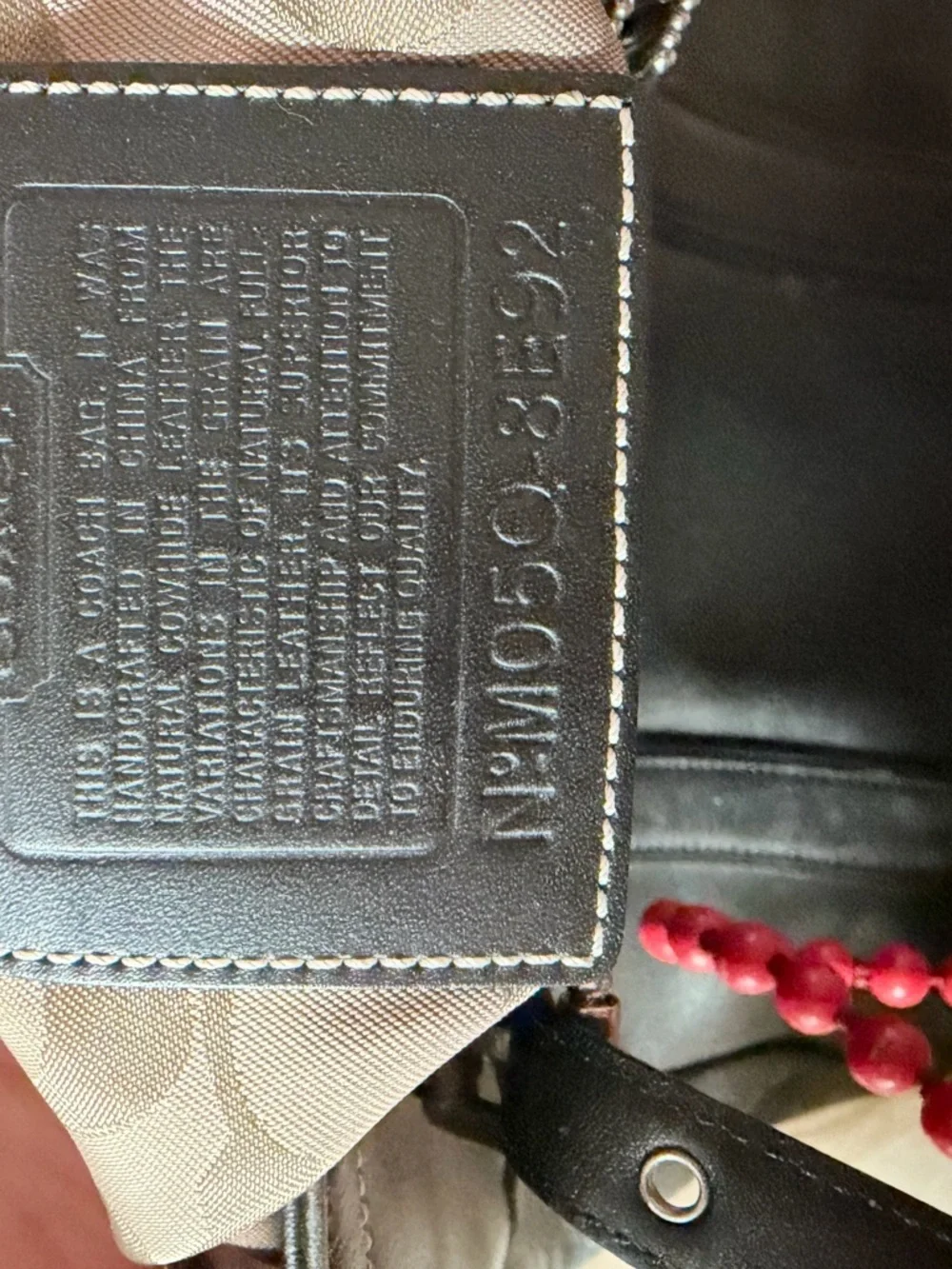 Coach black leather