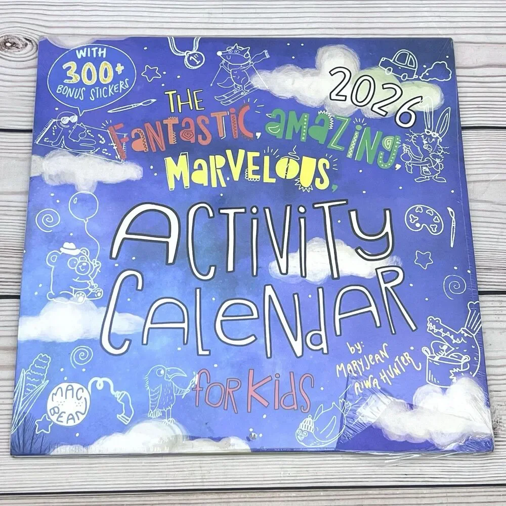 2026 Kids Activity Wall Calendar with 300+ Bonus Stickers & Games, Hidden Gnomes