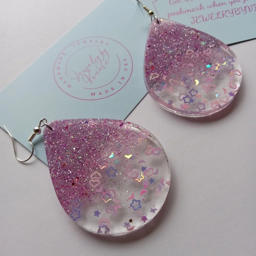 Hand Crafted Resin Earrings Part Of The 