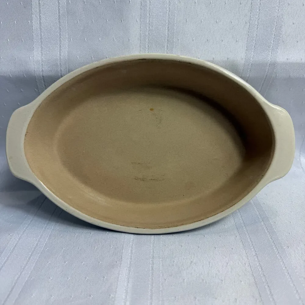 Pampered‎ Chef Family Heritage Traditions Oval Stoneware Baking Dish NWOB