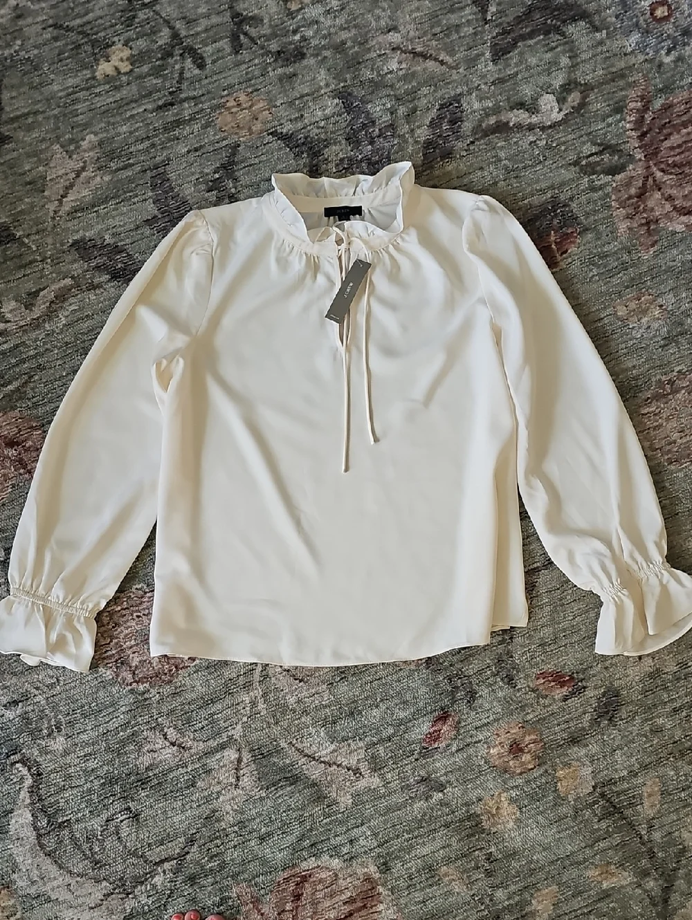 J. Crew - NWT Gathered Ruffle Drapery Top Blouse