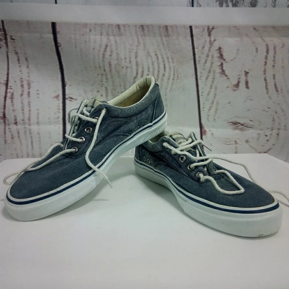 Sperry Top Sider Men's Gray/White Boat Shoes