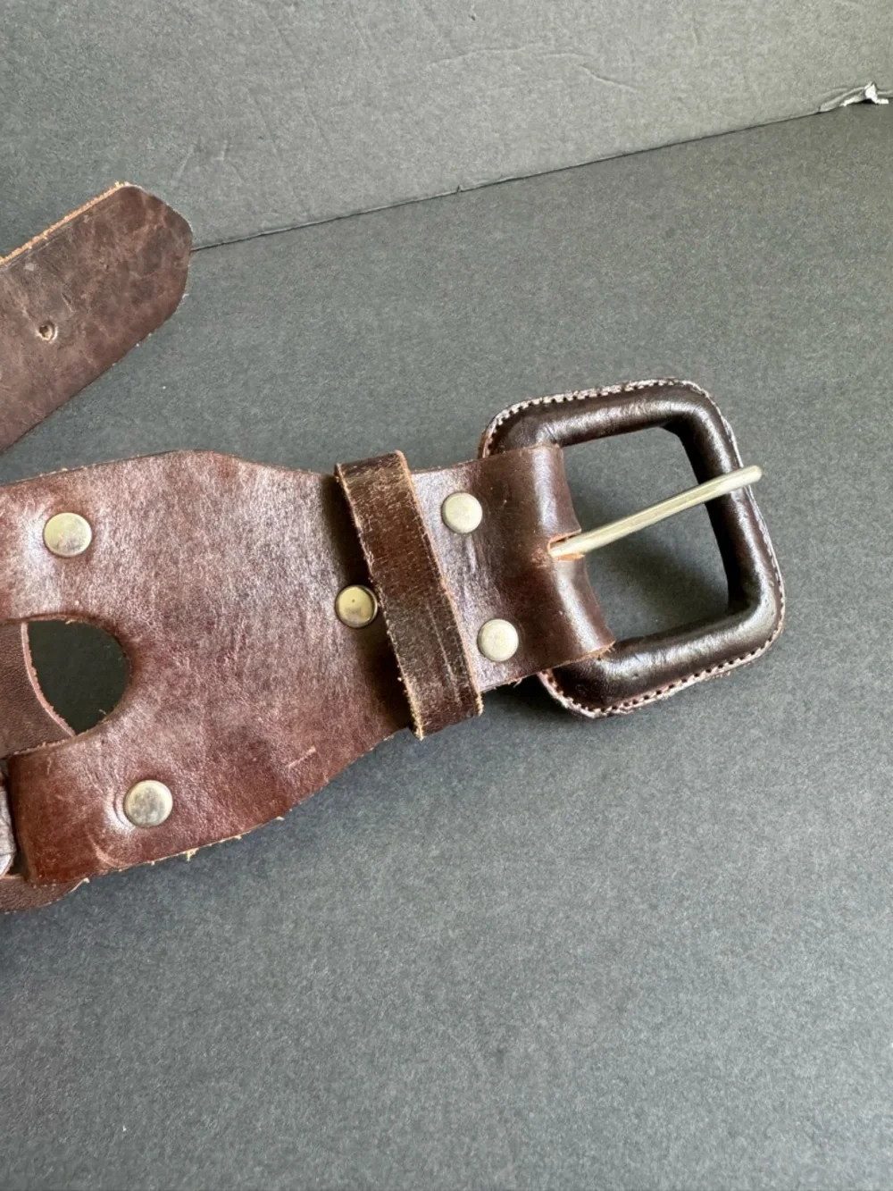 Vintage woven leather