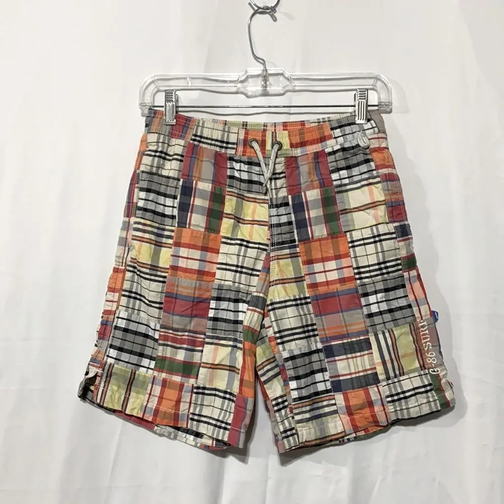 🟢3 for $20—-GAP Kids Patchwork Swim Shorts board shorts Elastic drawstring Waist
