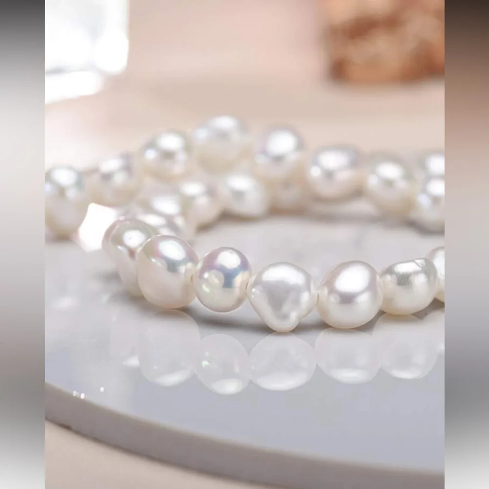 Genuine Freshwater White Pearl Necklace