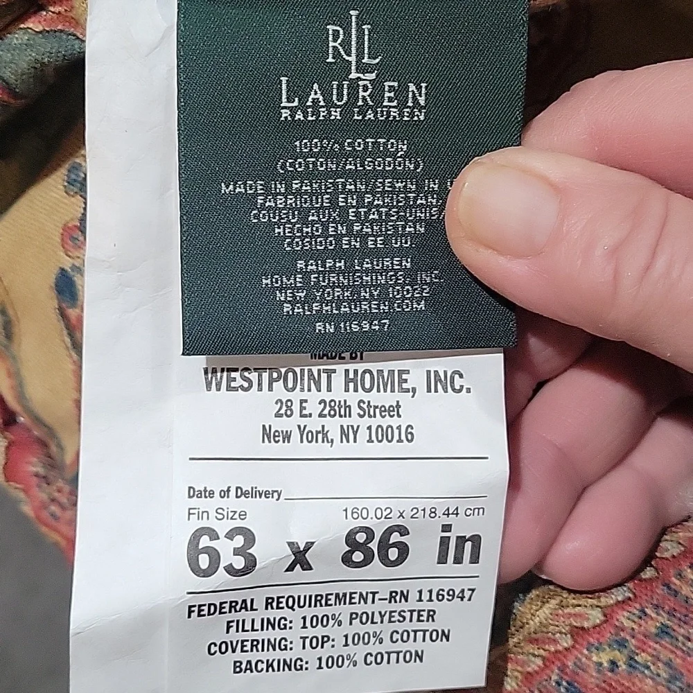 Ralph Lauren comforter sides