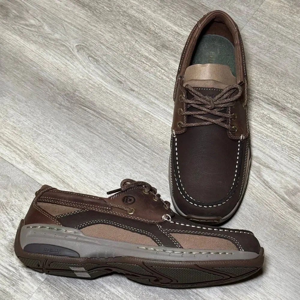 Dunham Brown Leather Boat Shoes‎ Comfort Casual Moccasin Loafers