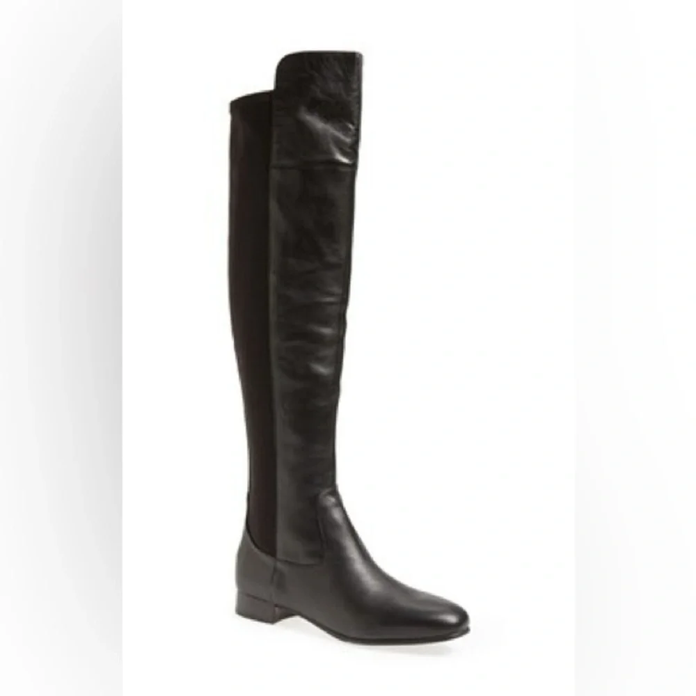 Louise et Cie Black Over-the-Knee Boots 'Andora' Black Leather 5050 Stretch S1
