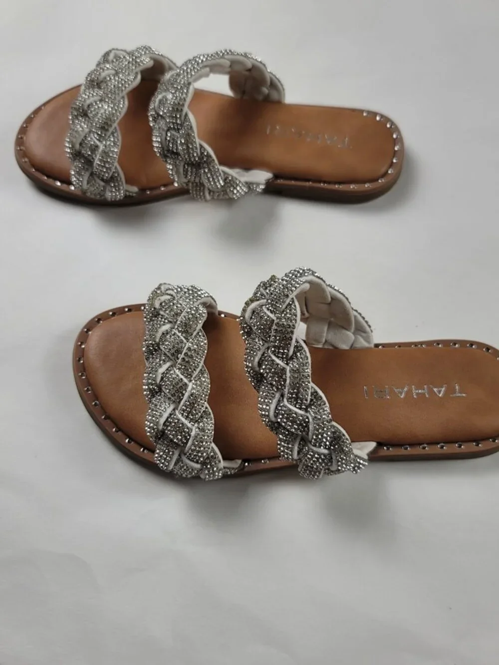 Tahari rhinestone braided