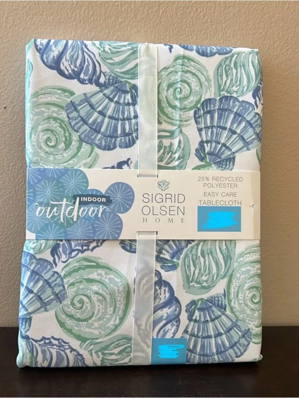 Sigrid Olsen Tablecloth Nautical Ocean Themed Shells 60”x84”