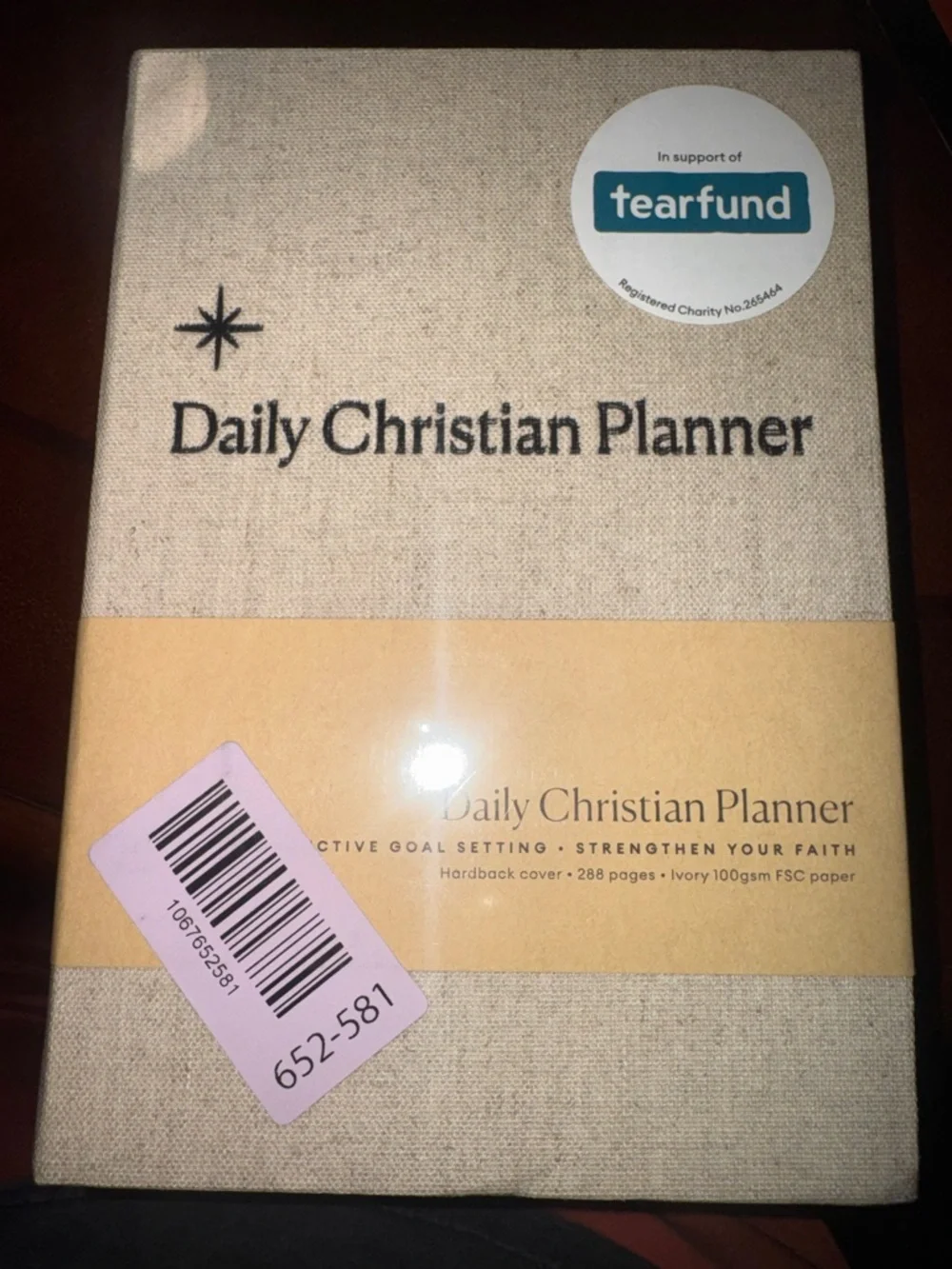 Faith Daily Christian Planner — Ivory Linen Cover