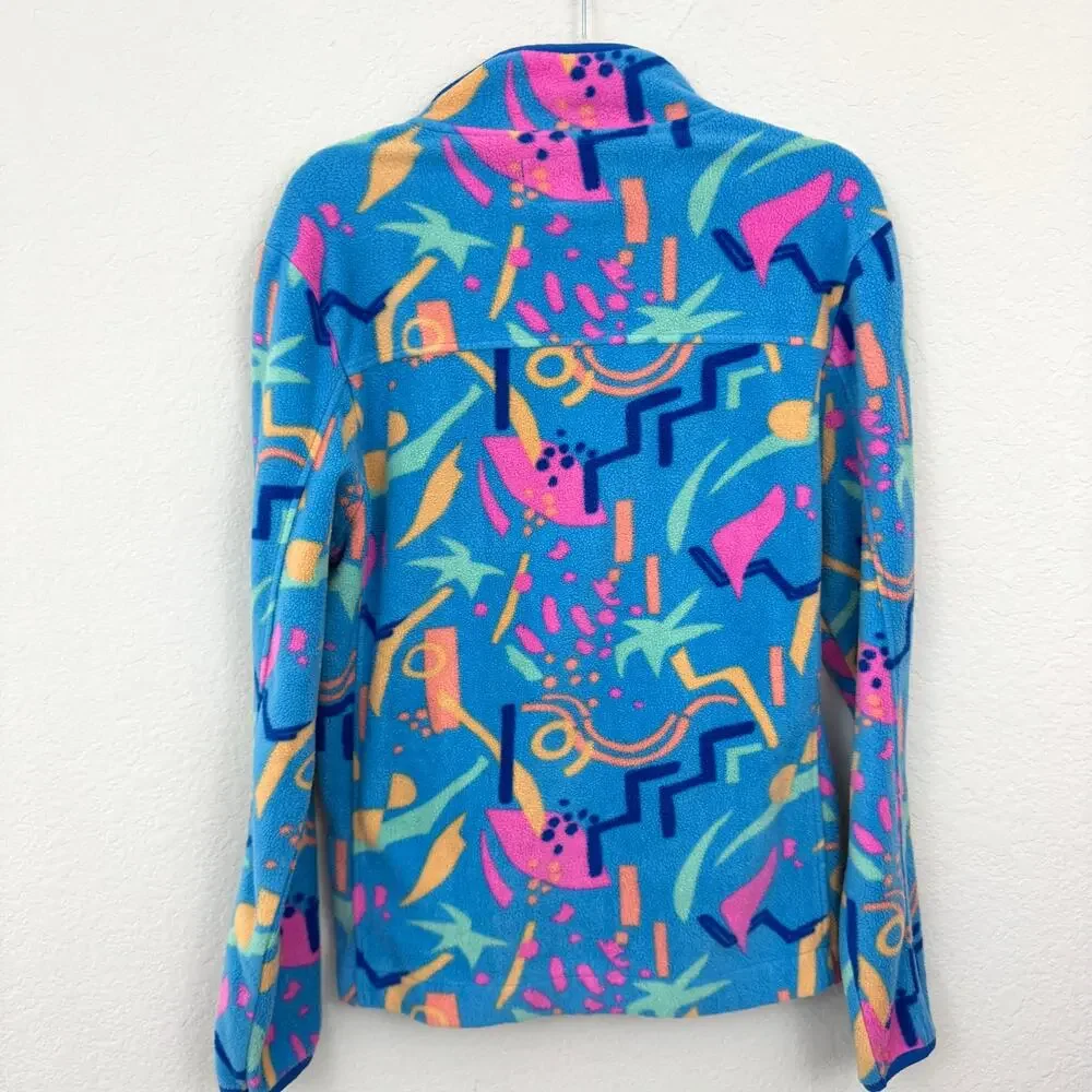 Chubbies Mens Apres Party Quarter 1/4 Zip Pullover Jacket Size S Fleece Blue