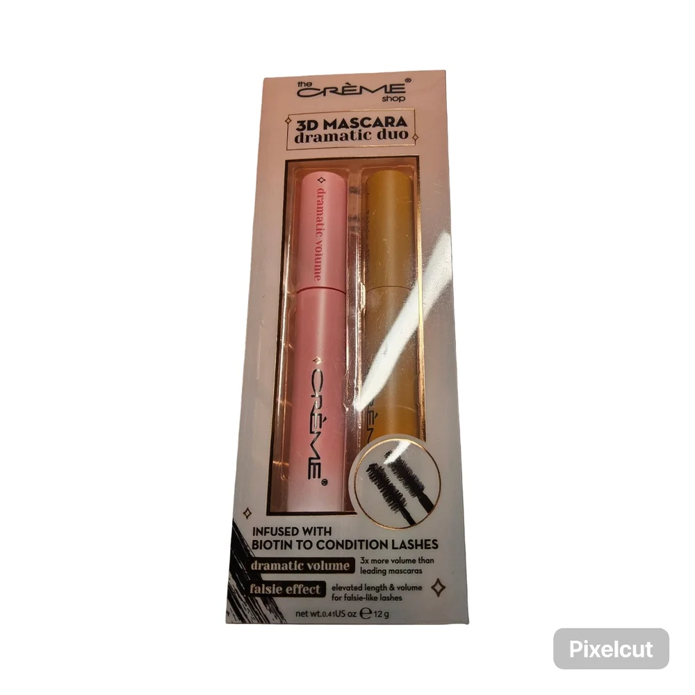 NWOT The Crème Shop Bunsle with 3D Mascara, lotion and makeup wipes