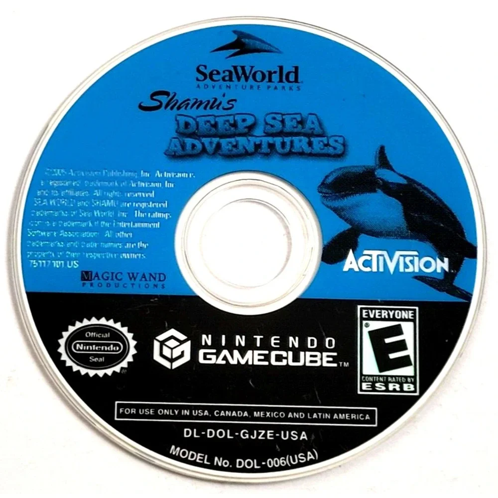 SeaWorld: Shamu's Deep Sea‎ Adventures (Nintendo GameCube, 2005) GAME DISC ONLY