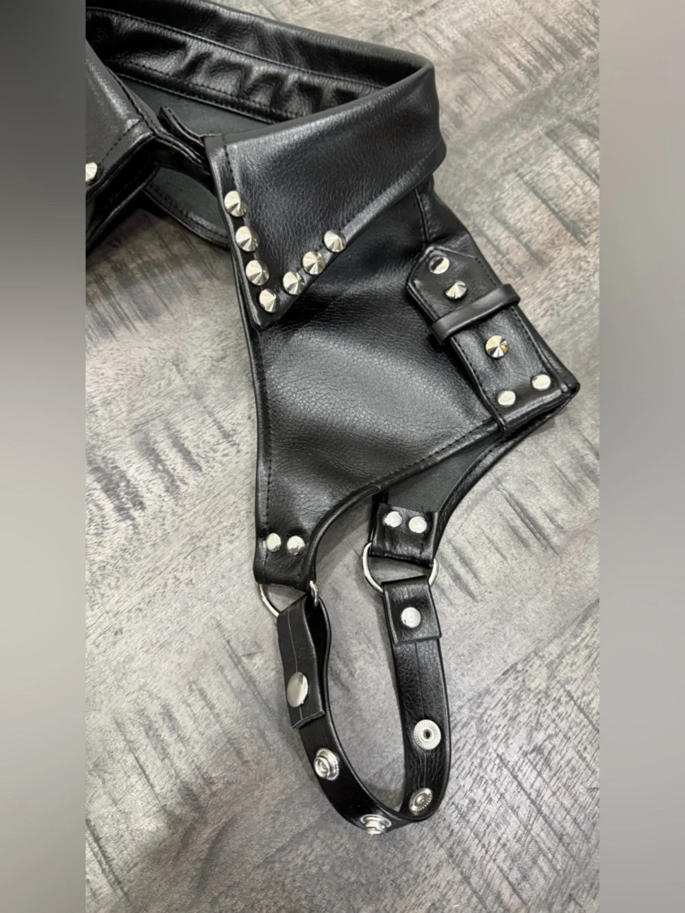 fashion men edgy black