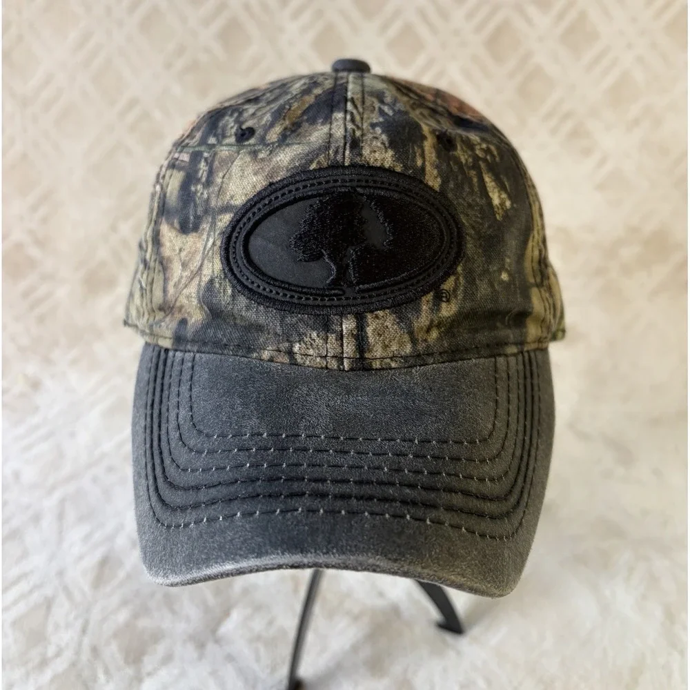 Mossy Oak Style Camo Hat Tree Logo Hunting Cap Adjustable Outdoor Signature