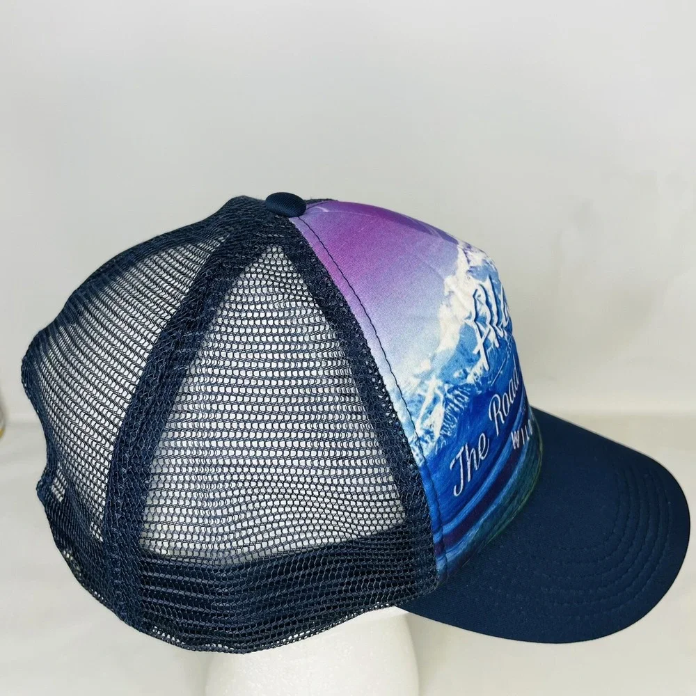 Alaska Moose Navy Trucker Style Snapback Hat‎ Cap Vintage Souvenir ACE