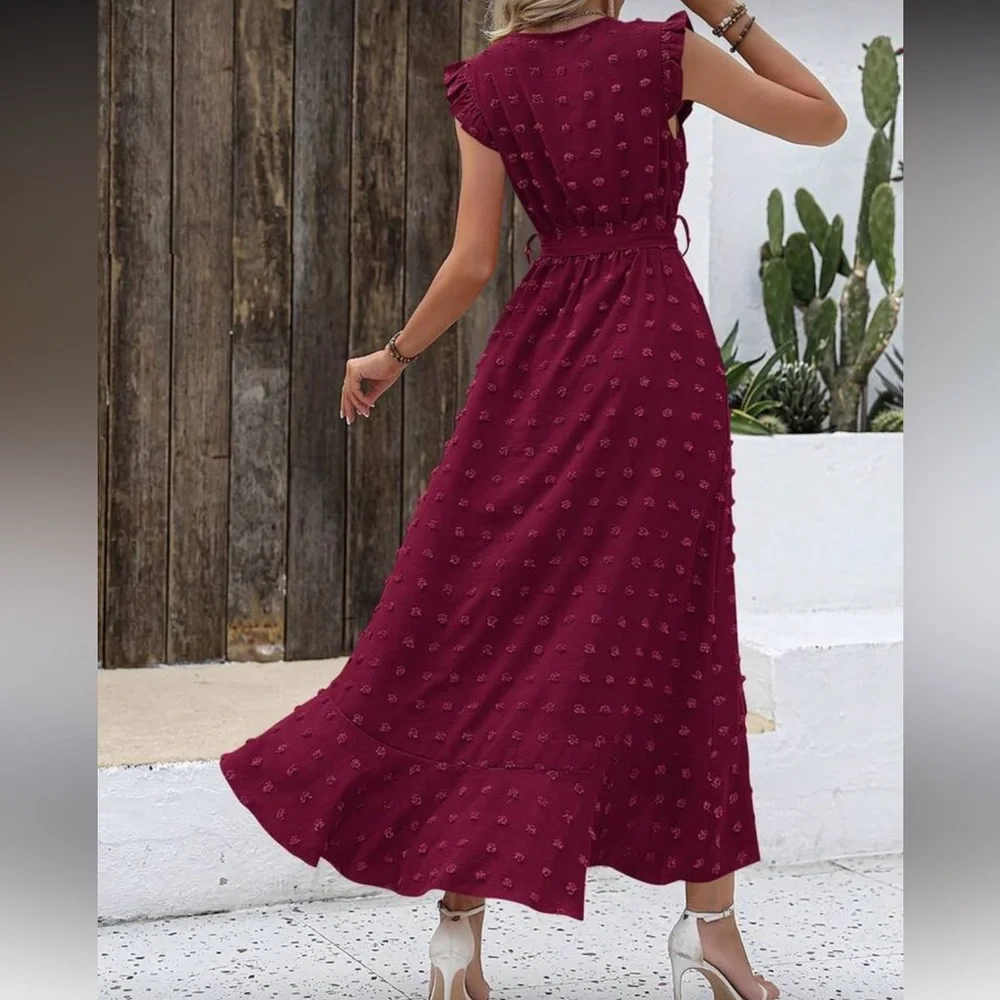 N/A burgundy dress