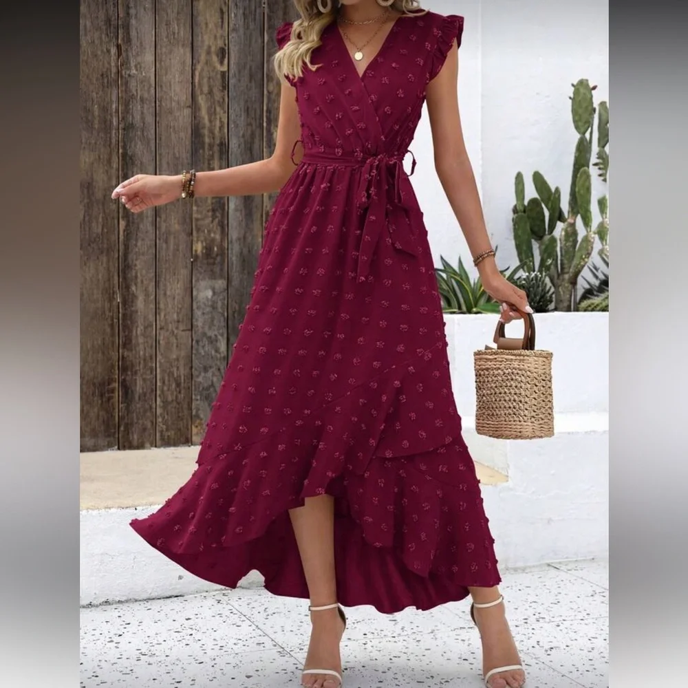 N/A burgundy dress