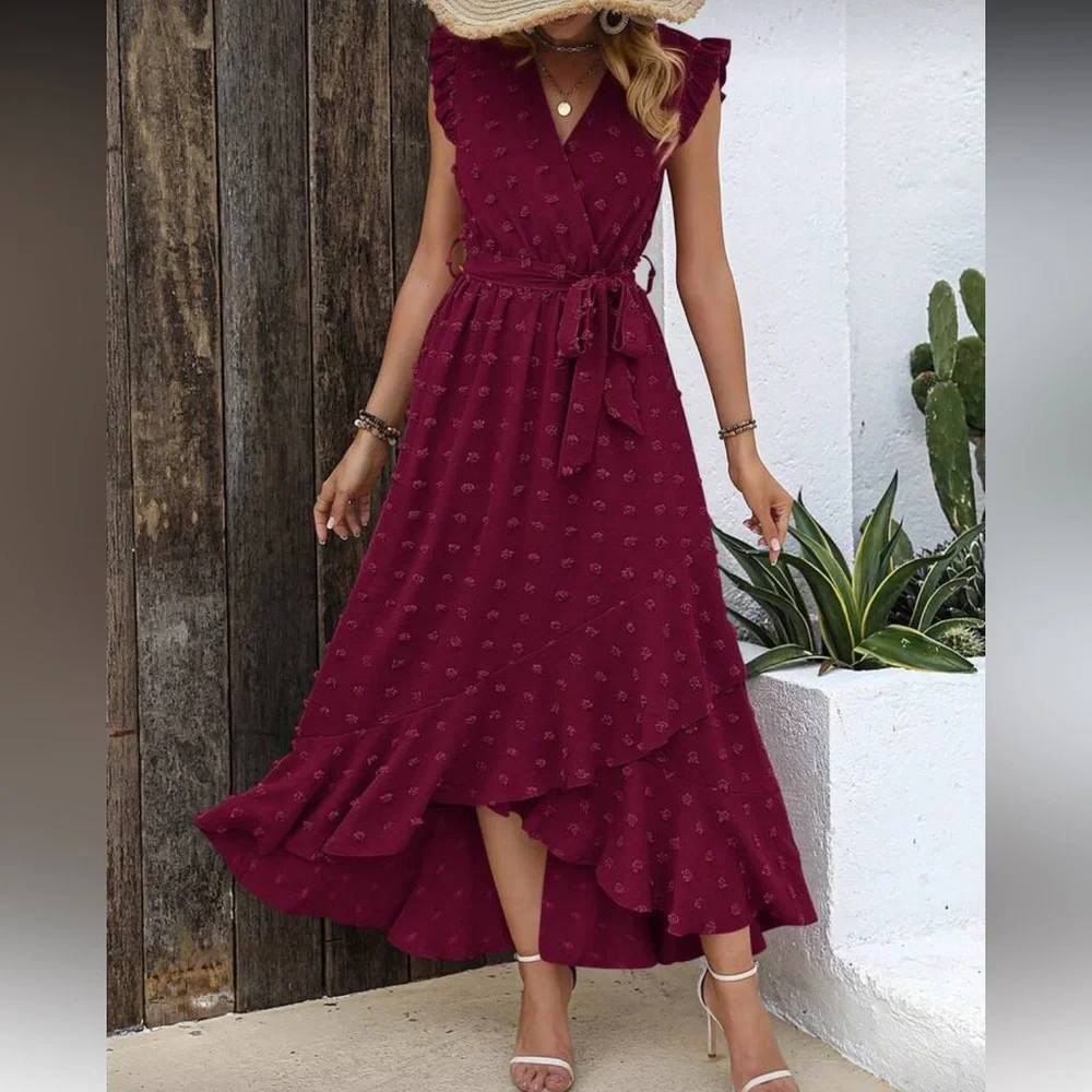 N/A burgundy dress