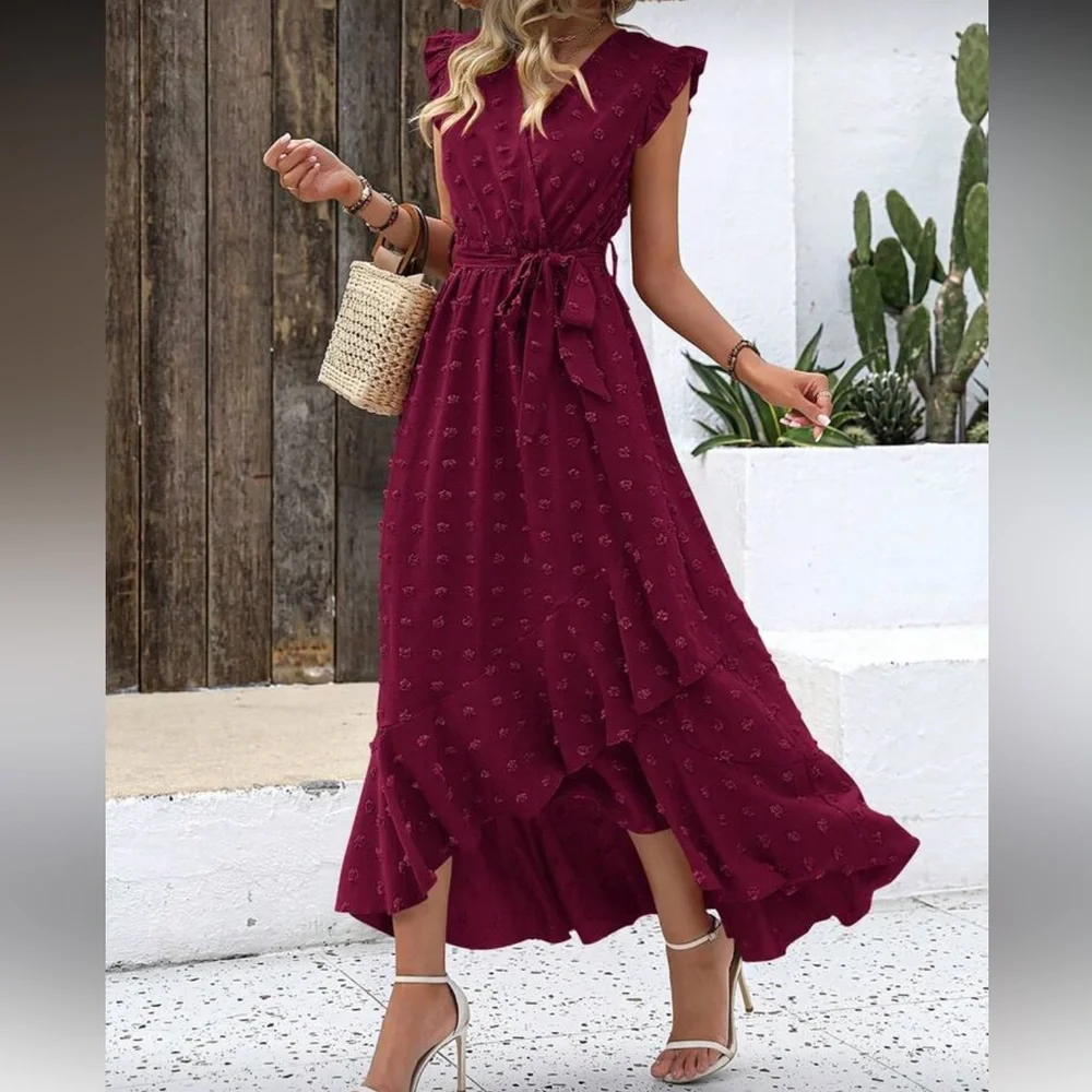 N/A burgundy dress