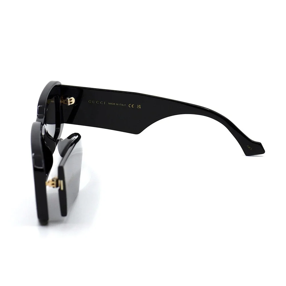 Gucci GG1426S Black Grey Sunglasses Unisex Authentic Italy New w/ Case