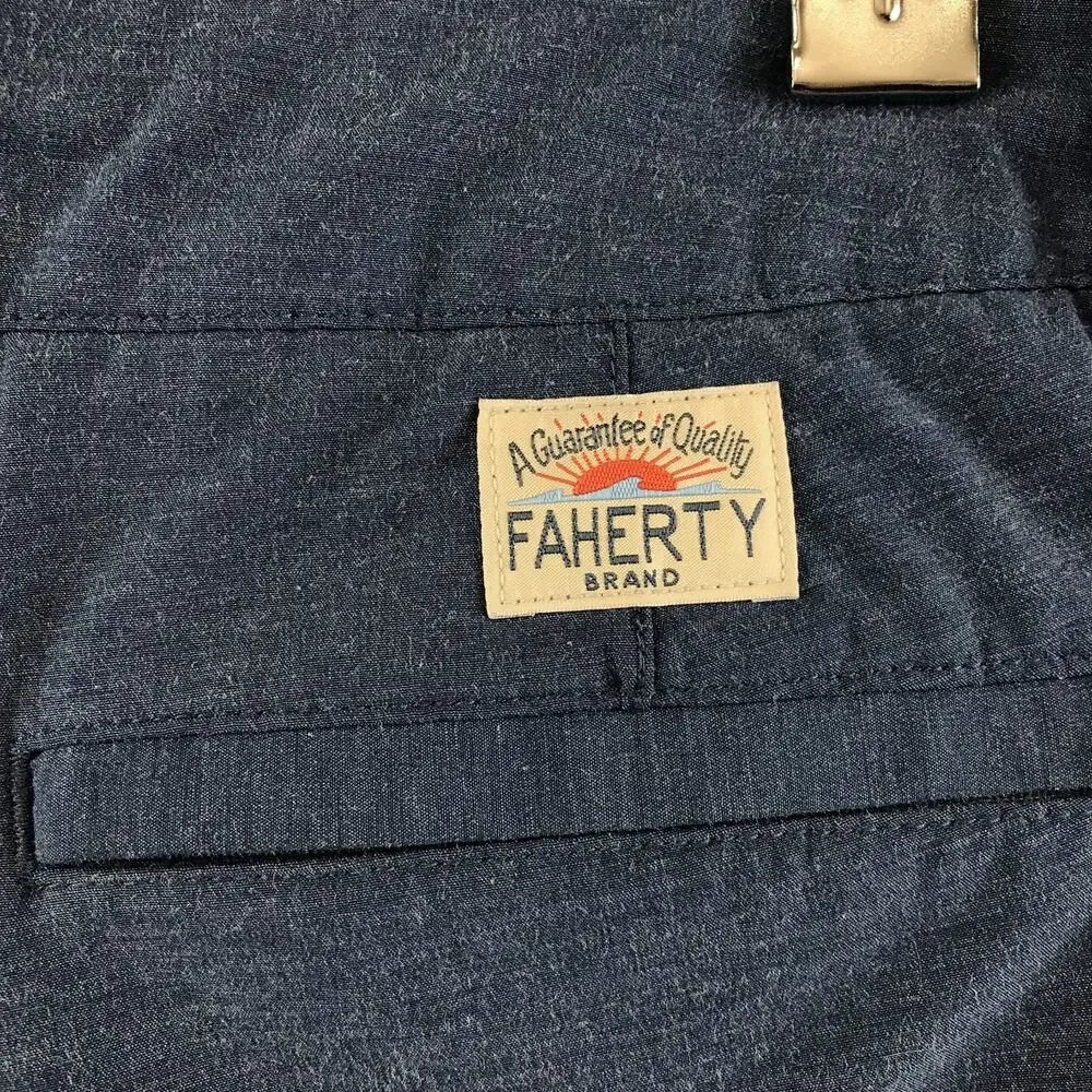 Faherty‎ Shorts Mens 35 Drawstring Hybrid Performance Stretch Lightweight Casual