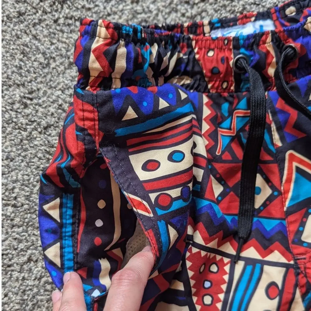 Fresh Prints of Bel-Air 90s Print Swim Trunks Size Small