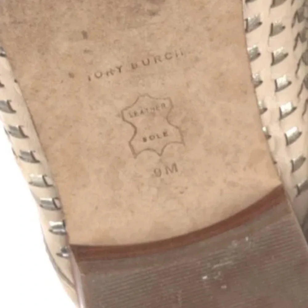 Tory Burch Jessa loafers backless mules clogs woven leather horsebit loafers