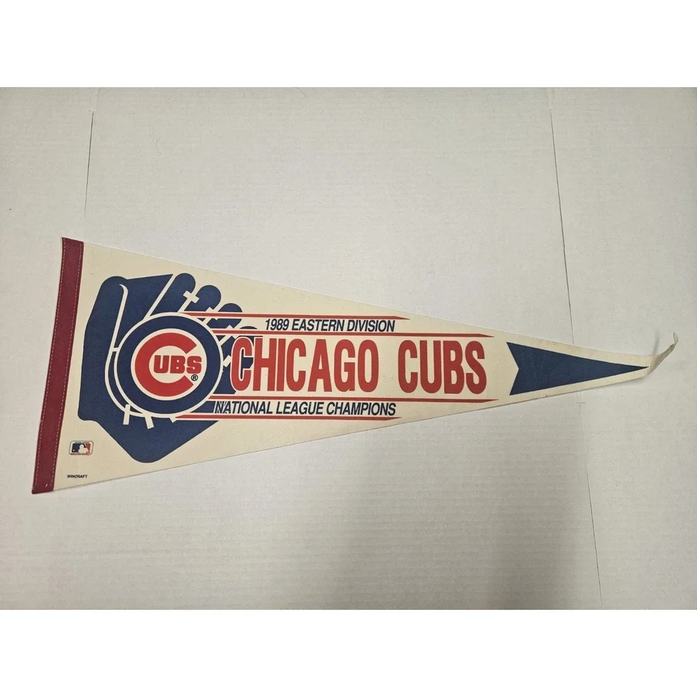 Vintage Chicago Cubs 1989 National League Champions Full Size Pennant Flag