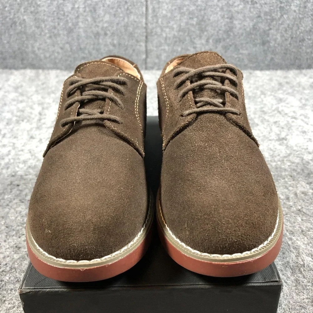 GH Bass Boys 4 Brown Suede Derby Dress Shoes Junior 2 0402-6939-211